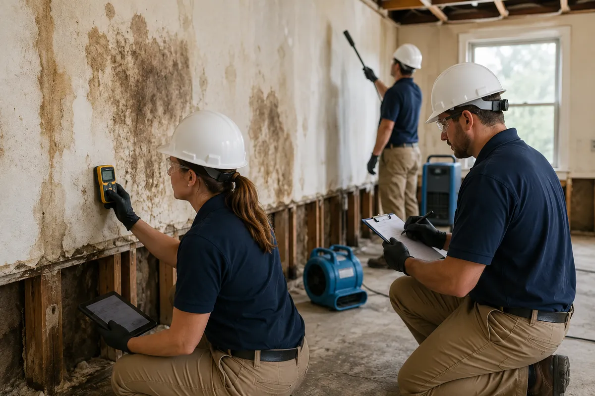 storm damage restoration team assessment