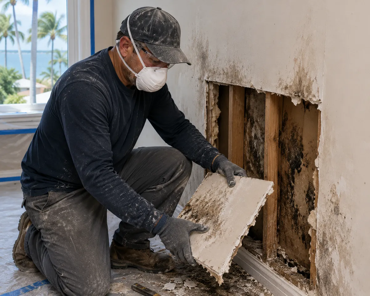 water damage wall restoration