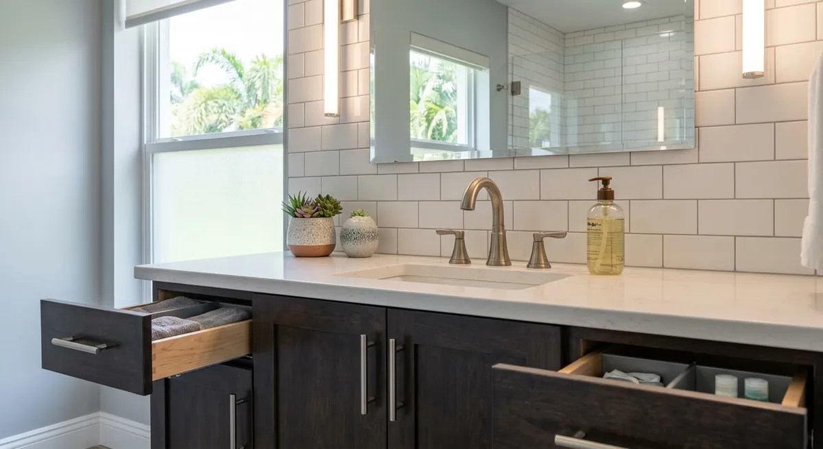 Budget bathroom renovation vanity options