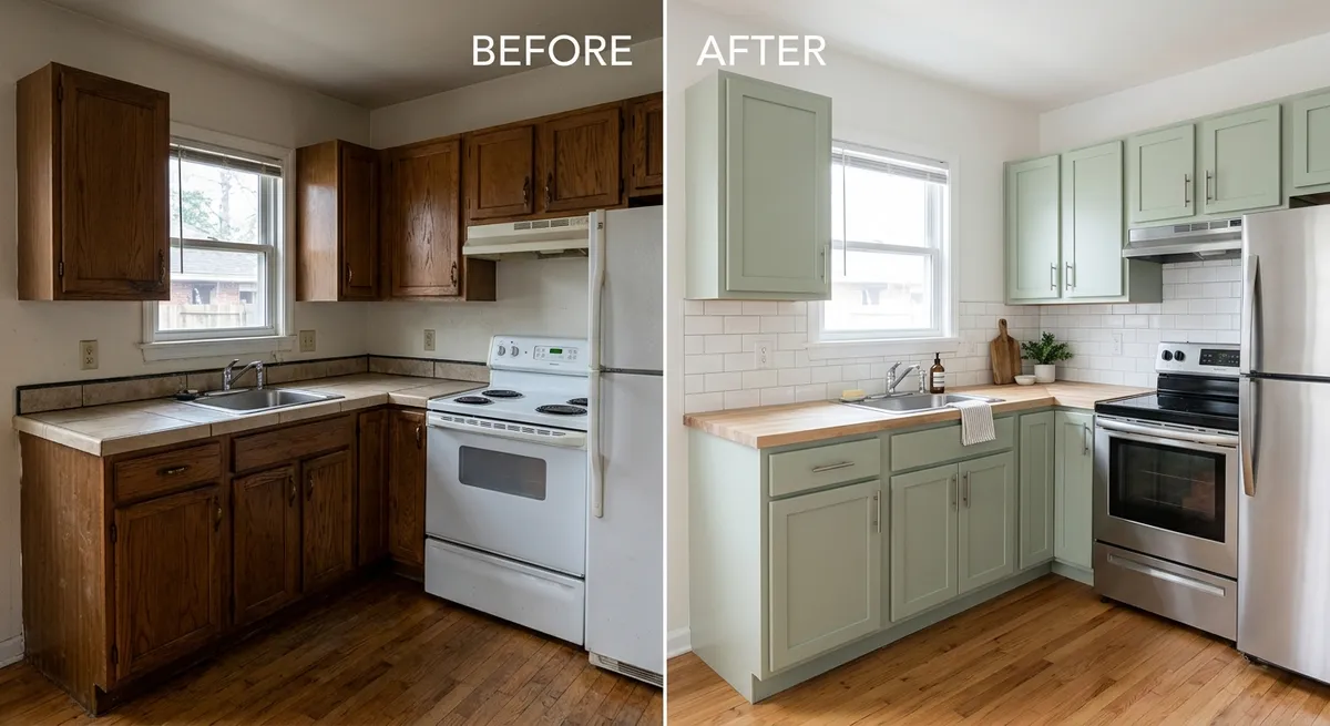 budget kitchen remodel transformation